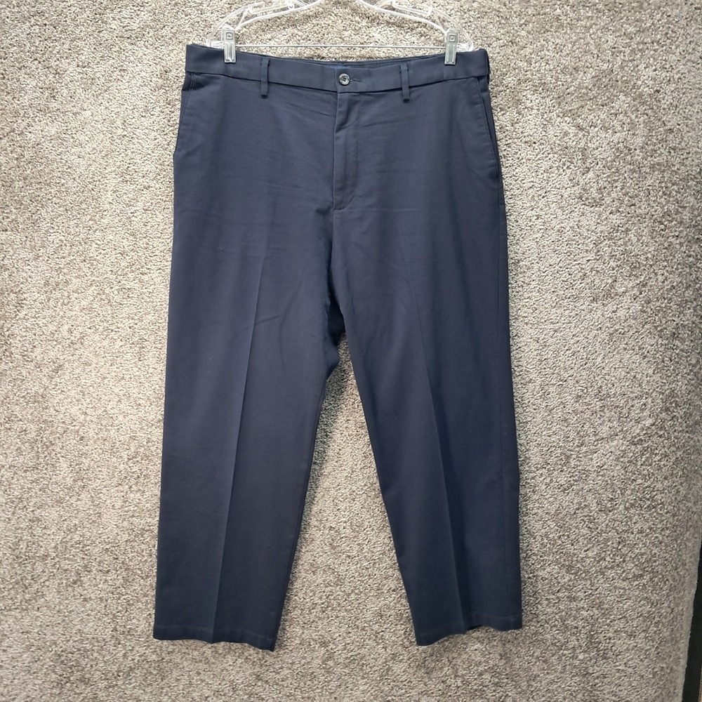 Dockers Relaxed Fit Chino Pants Navy Blue Mens 38x29 Stretch Cotton Trousers